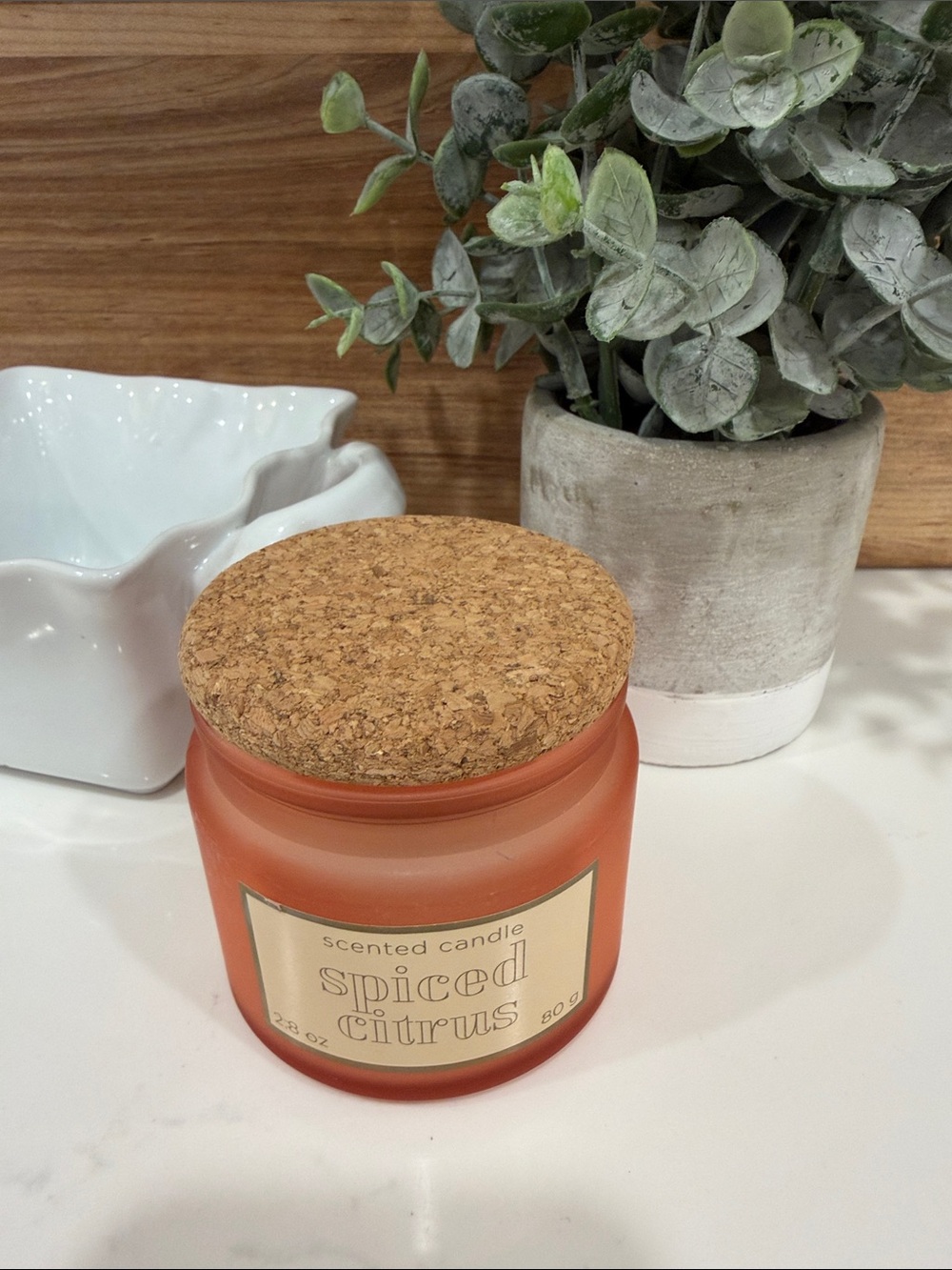 Target Spiced Citrus Candle - Orange with Cork Lid
